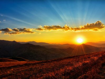 Sunrise over mountains
