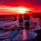 Shoreline at sunset