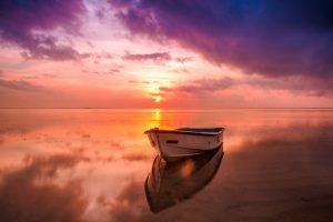 boat in calm water
