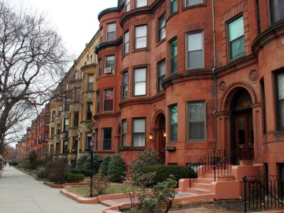Row of apartment houses
