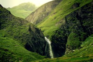 mountain waterfall