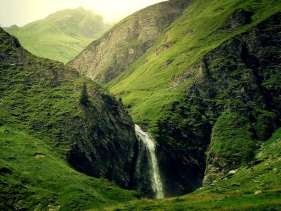 mountain waterfall